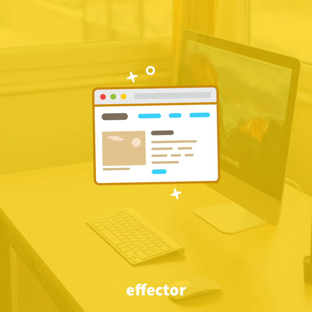 Digital marketing and web design agency in Dublin office setting. Computer in focus with website layout.