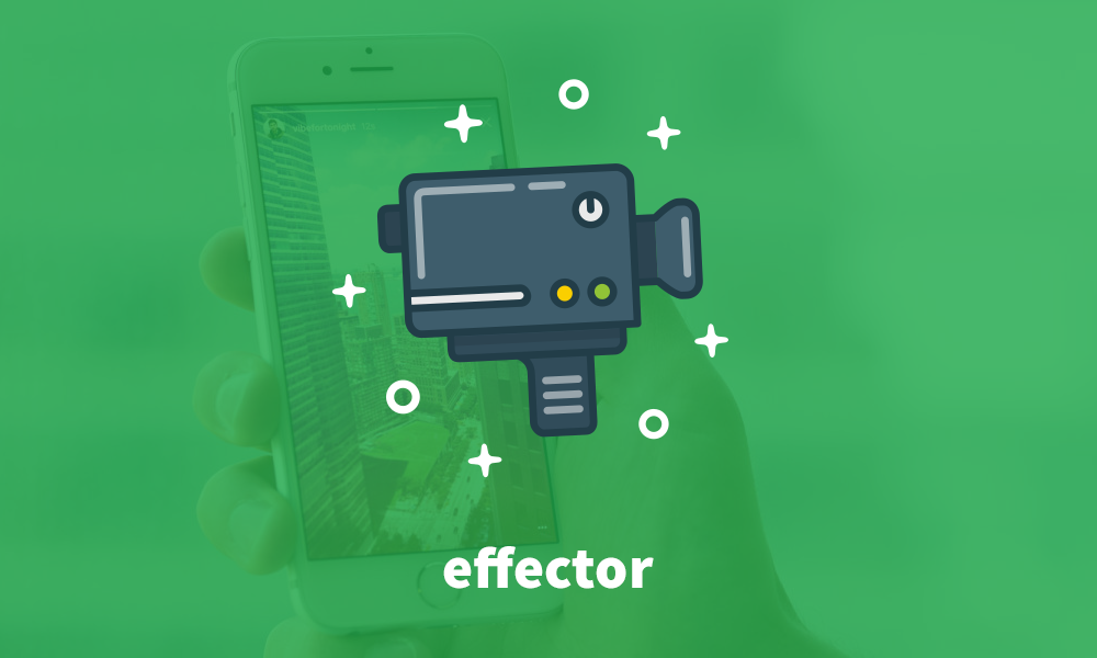 Website design & digital marketing agency in Dublin with camera icon overlay. Effector branding visible.