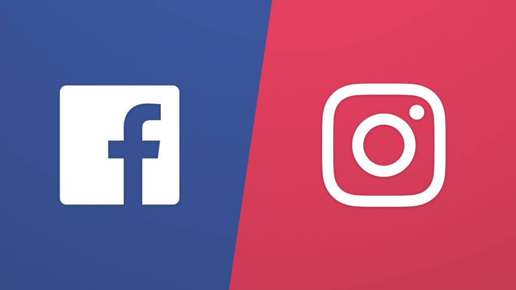 Facebook and Instagram logos side by side; digital marketing focus in Dublin, Ireland.