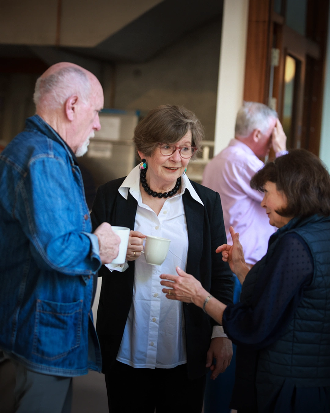 Group enjoys coffee and conversation at a Dublin digital marketing and web design agency event.